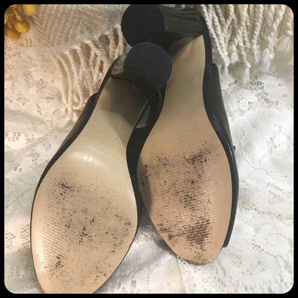 ENZO ANGIOLINI Black Leather & Patent Leather Heel - Picture 4 of 7